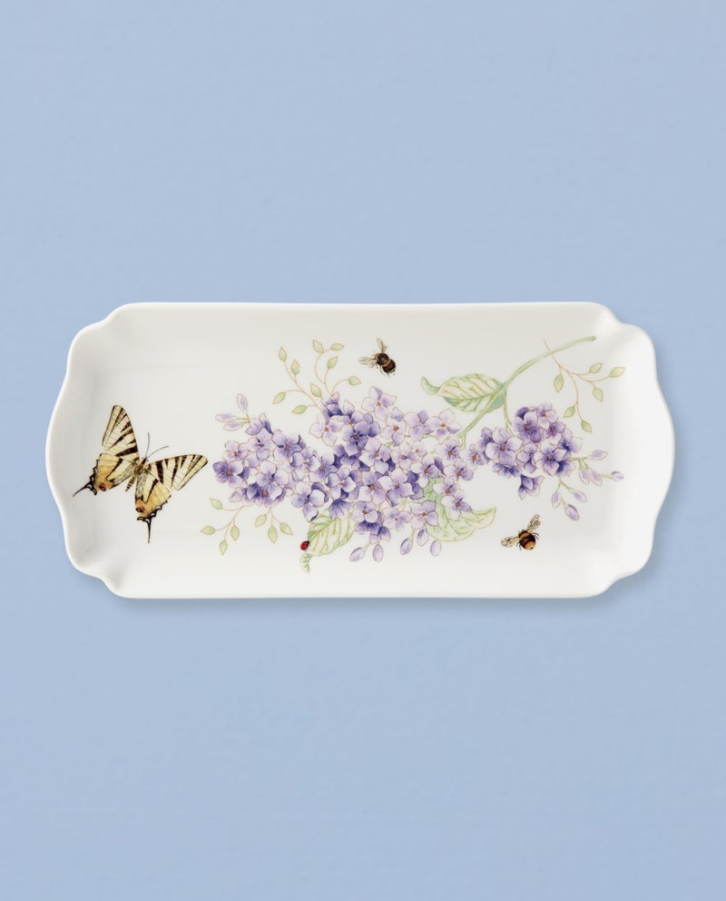 LENOX Butterfly Meadow Rectangular Tray, 0.8 LB, Multi - Image 3